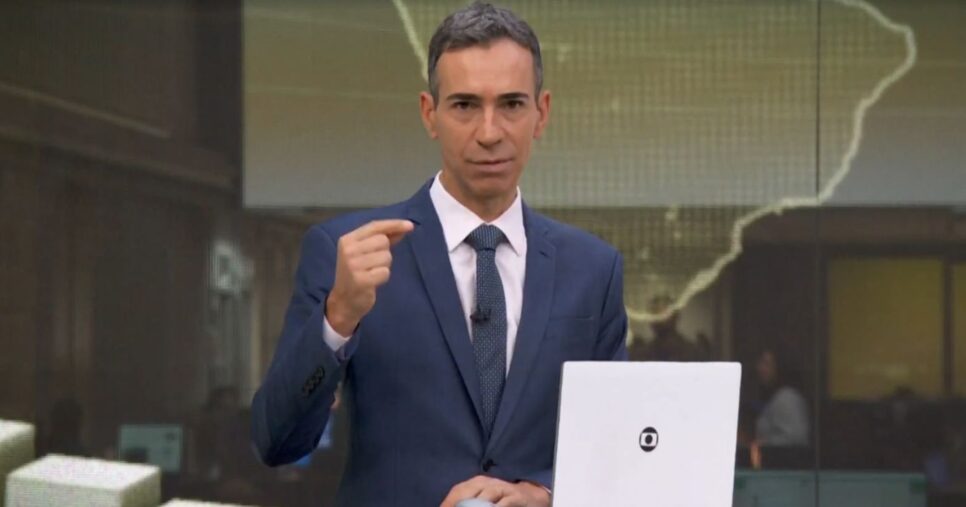 Audiências - César Tralli no comando do Jornal Hoje (Foto: Reprodução / Globo)
