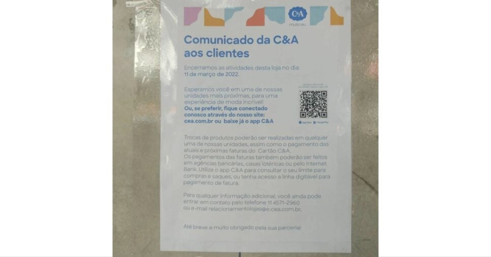 Comunicado da C&A