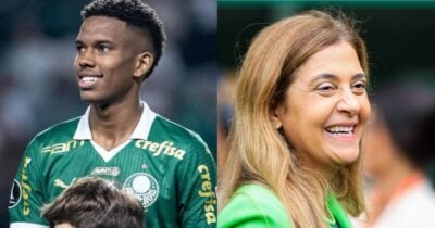 Leila Pereira confirma reforço milionário para substituir Estevão no Palmeiras - (Montagem / TV FOCO)