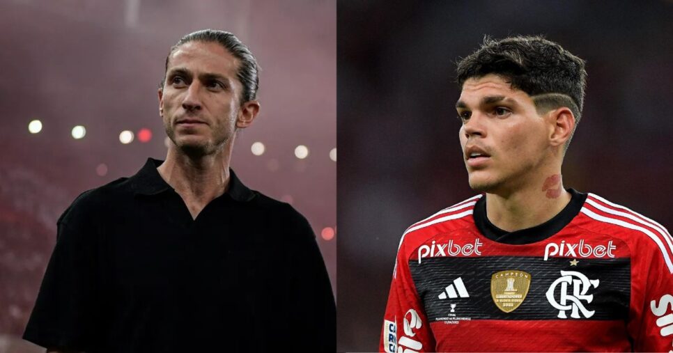 Filipe Luís e Ayrton Lucas no Flamengo - Foto Reprodução Internet