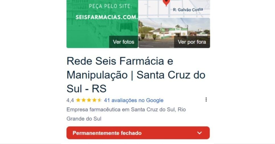 Fim de farmácia rival da Panvel no RS