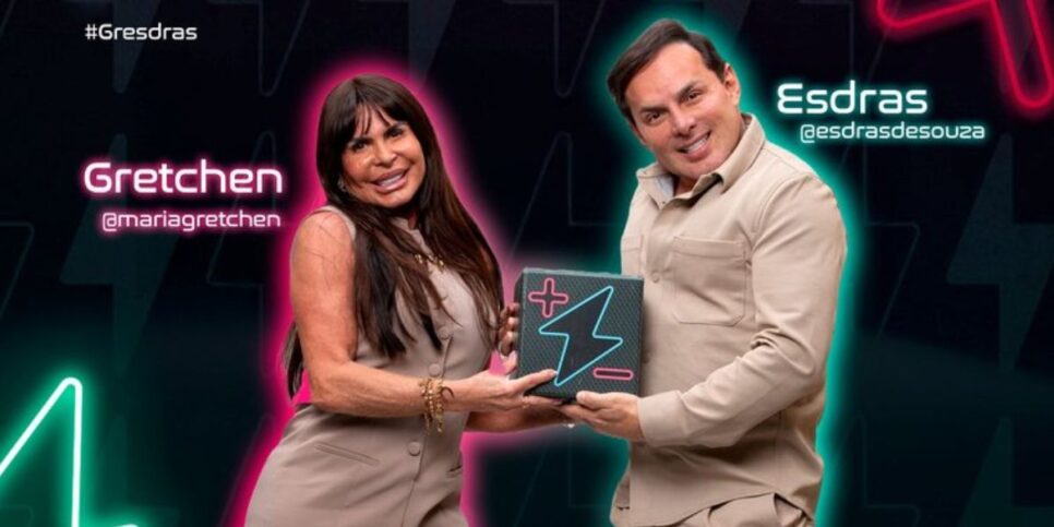Gretchen e Esdras (Foto: Record)