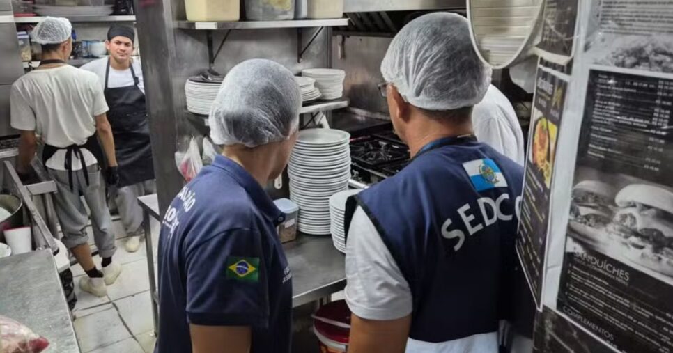 Cozinhas de restaurantes de Copacabana também estão fiscalizados por agentes da Sedcon e do Procon antes do show de Lady Gaga — Foto: Divulgação/Sedcon