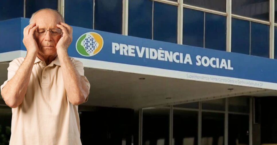 Idoso preocupado e agência do INSS (Fotos: Reproduções / Canva / Globo)