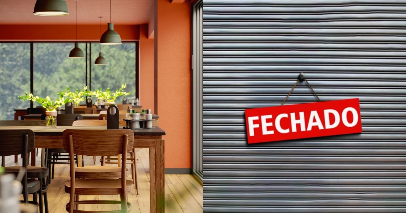 Ilustração restaurante fechado (Fotos: Canva)