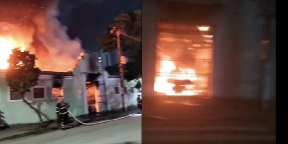 Incêndio no Mercado da Madalena (Fotos: Reproduções / Globo)