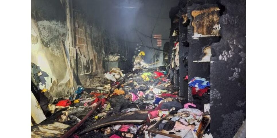 Loja de roupas em Belo Horizonte (Foto: Divulgação/CBMMG)