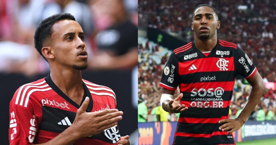 Matheus Gonçalves e Lorran, do Flamengo - Foto: Montagem