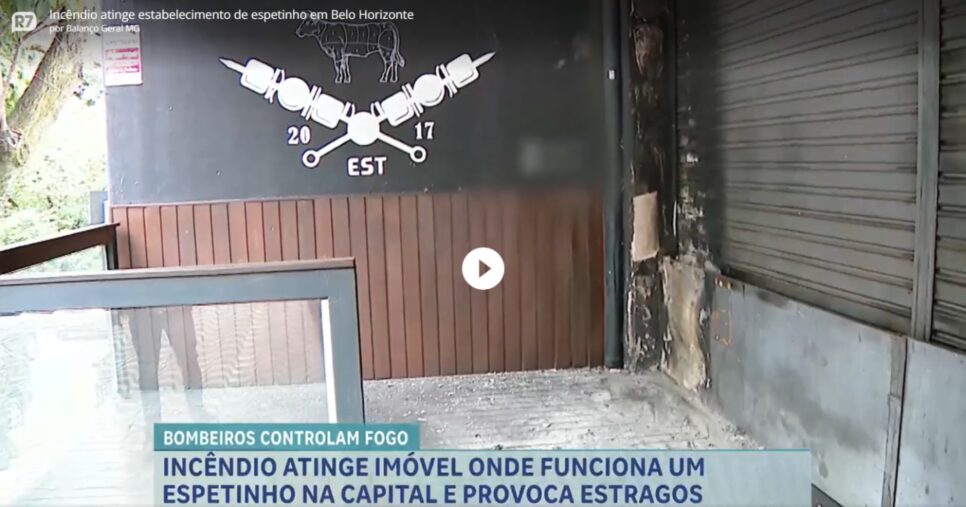 Restaurante sofre incêndio em Belo Horizonte - (Foto: R7/Balanço Geral MG)