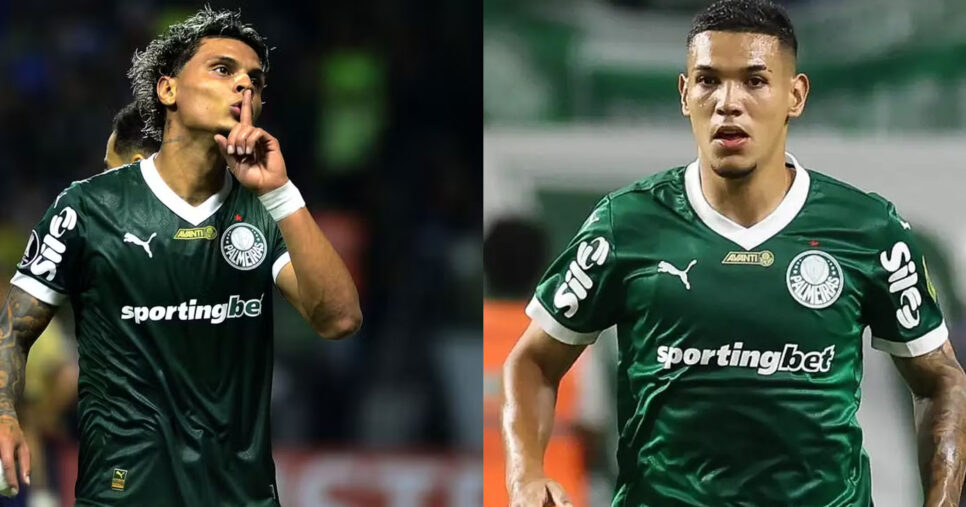 Naves e Richard Ríos - Palmeiras (Foto: Reprodução)