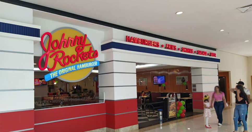 Ponto de venda da Hamburgueria Johnny Rockets em shopping - Foto Reprodução Internet