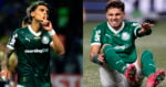 Richard Ríos e Raphael Veiga no Palmeiras (Foto: Reprodução)