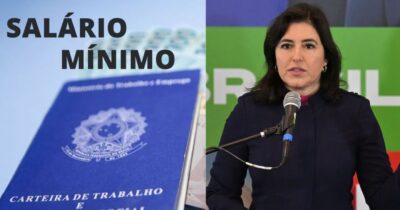 Salário mínimo / Simone Tebet - Montagem: TVFOCO