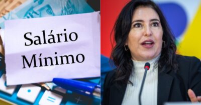 Salário mínimo / Simone Tebet - Montagem: TVFOCO