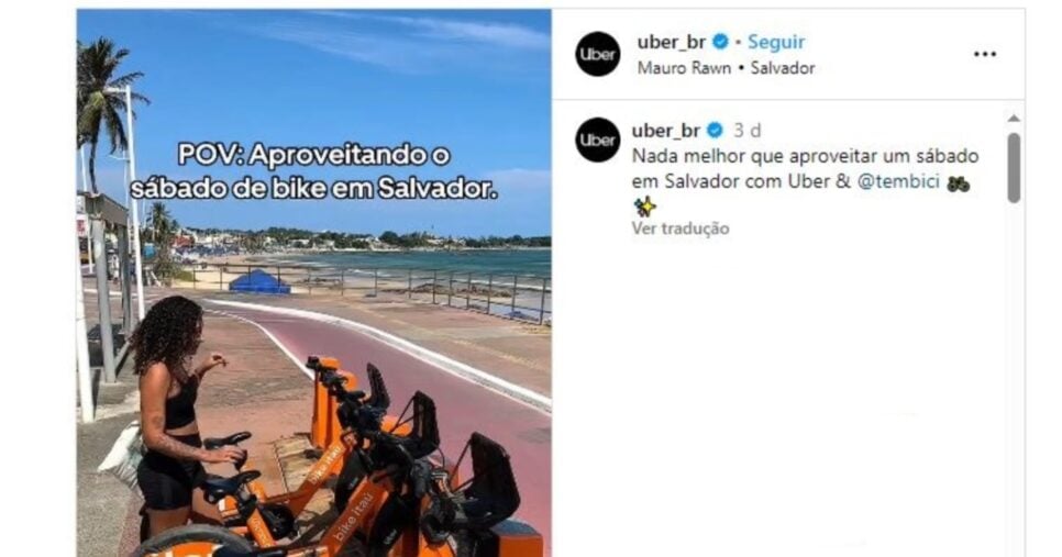 Uber anuncia serviço em Salvador