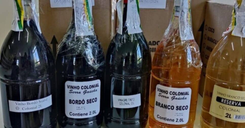 Vinhos apreendidos poderiam conter substâncias nocivas (Foto Reprodução/GOV)