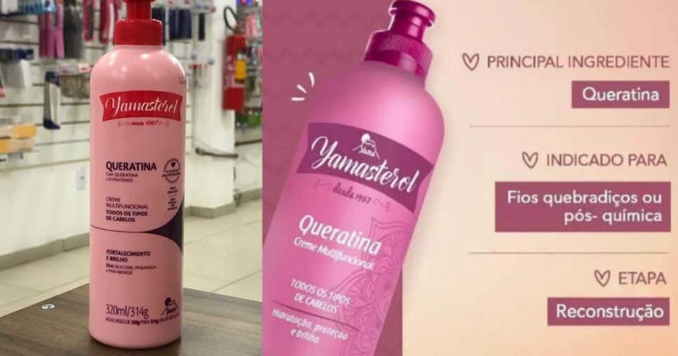 Yamasterol Queratina (Foto Reprodução/Montagem/Tv Foco/Beleza na Web)
