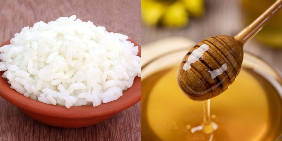 Arroz e mel ajudam a rejuvenescer a pele (Reprodução: Montagem TV Foco)
