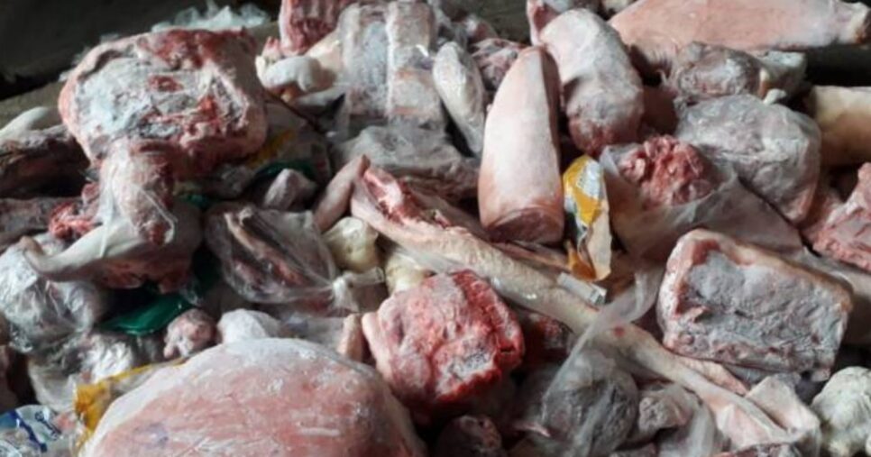 Carnes descartadas (Foto Reprodução/Prefeitura de Pelotas)