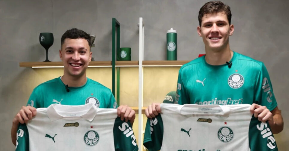 Thalys e Benedetti no Palmeiras (Foto: Cesar Greco)
