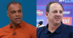 Denílson para Globo com saída exigida de Rogério Ceni no Bahia (Foto: Reprodução/Montagem TV Foco)