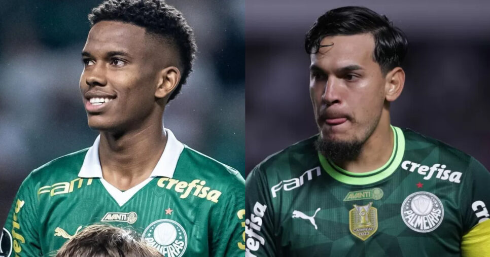 Palmeiras traz reforços para as posições de Estêvão e Gustavo Gómez (Foto: Instagram Estêvão/ Ettore Chiereguini/AGIF)