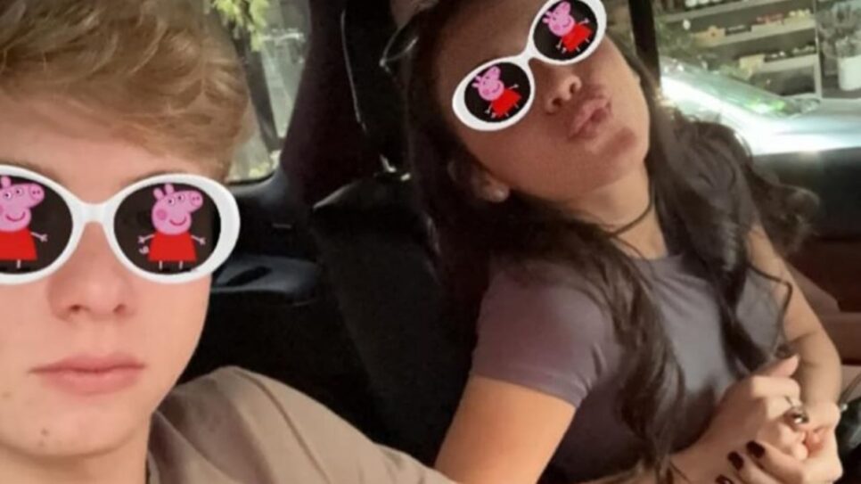 O casal brincando com filtros nas redes sociais (Foto: Reprodução/ Instagram)