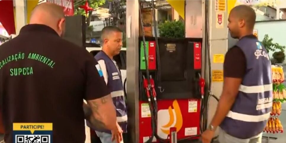 Fiscalização em postos no Rio de Janeiro (Reprodução: Globo)