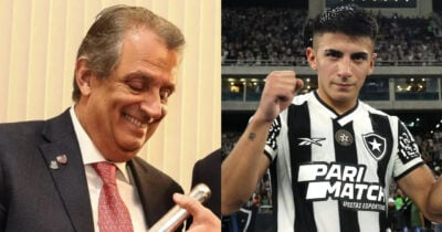 +1 reforço: Flamengo passa o Botafogo para assinar com Almada (Foto: Reprodução/Montagem TV Foco)