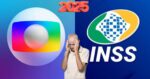 Logo da Globo e INSS e aposentado (Foto: Reprodução / Canva / Montagem TV Foco)