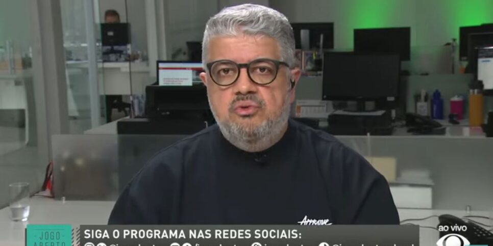 Héverton Guimarães está sempre presente no Jogo Aberto (Reprodução: Band)