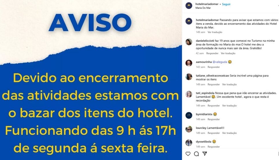 Comunicado publicado nas redes sociais (Foto: Reprodução / Instagram)