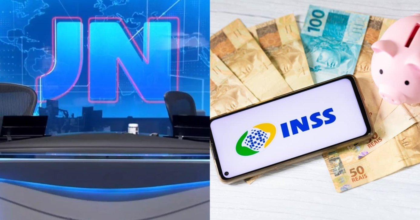 Jornal Nacional - INSS - (Montagem / TV FOCO)