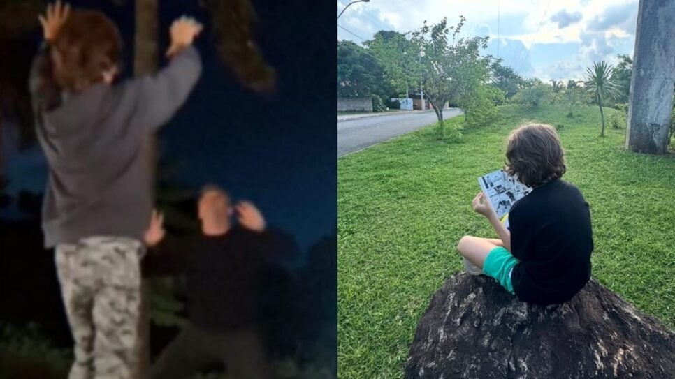 Theo está crescido, surpreende no tamanho e internautas reagem (Fotos: Reprodução/ Instagram/ Montagem)