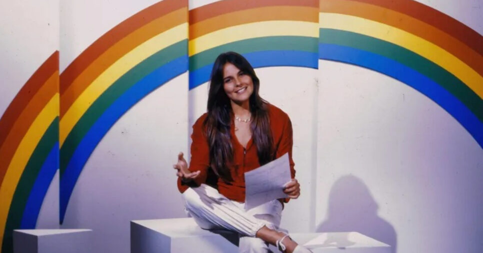 Paula Saldanha na TV Globo (Reprodução/Memória Globo)