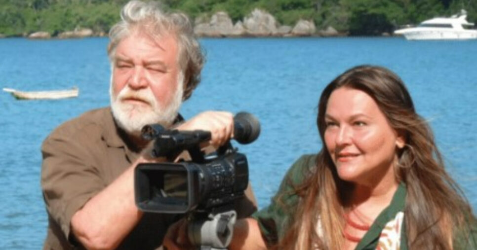 A ex-contratada da Globo, do Jornal Hoje, ao lado de seu marido Roberto Werneck (Foto: Reprodução)