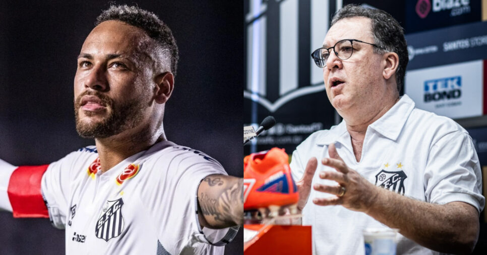 Neymar alerta: Teixeira sobre venda do Santos para nova SAF (Foto: Reprodução/Montagem TV Foco)