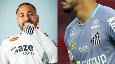 Adeus a Neymar: craque esnobado por Caixinha deixa o Santos (Foto: Reprodução/Montagem TV Foco)