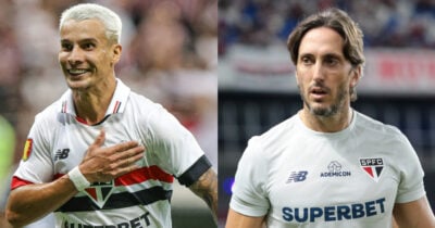 Dupla de Ferreirinha deixa o São Paulo após rasteira do Botafogo (Foto: Reprodução/Montagem TV Foco)