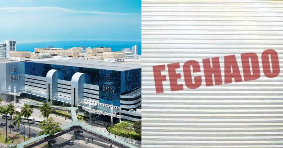 Fim de serviço no Shopping Barra, em Salvador, na Bahia (Foto: Reprodução/ Internet)