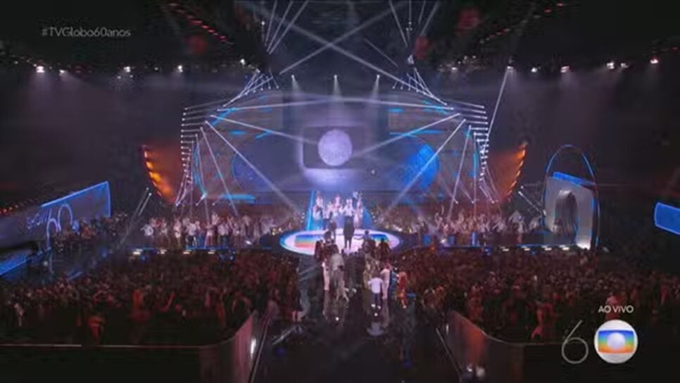 Palco do Show de 60 Anos da TV Globo (Foto: Reprodução)