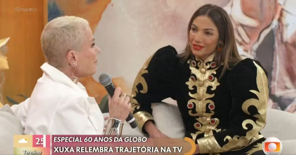 Xuxa Meneghel recebe homenagem no Encontro com Patrícia Poeta (Foto: Reprodução/TV Foco)