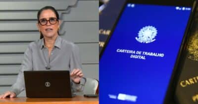 Apresentadora para BDB com nova lei de empréstimo a CLTs (Foto: Montagem/TV Foco)