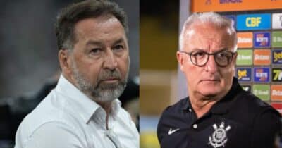 Augusto Melo e Dorival no Corinthians - Foto Reprodução Internet