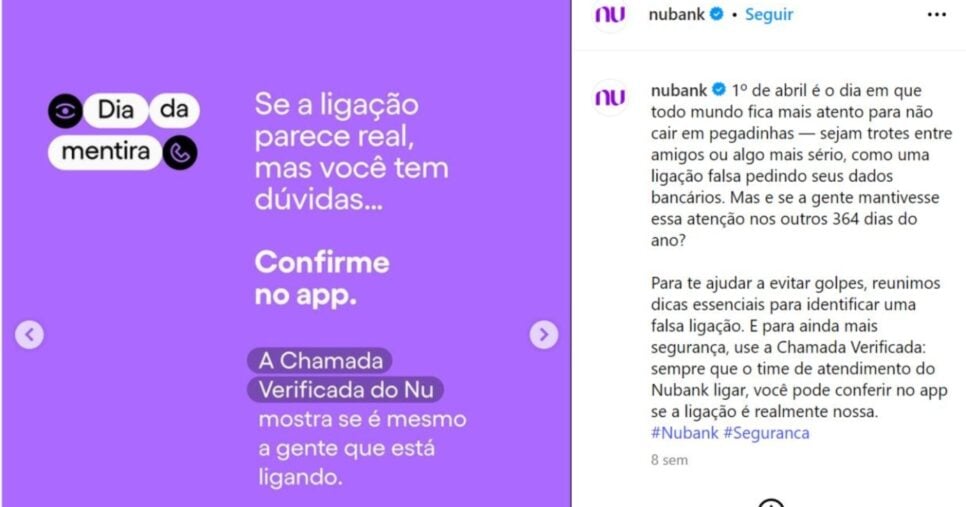 Aviso do Nubank a clientes que não querem perder dinheiro