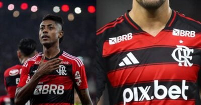 Bruno Henrique e craque do Flamengo dando adeus - Foto Reprodução Internet