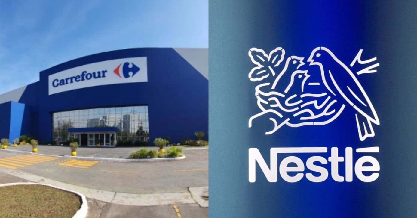 Carrefour e Nestlé (Fotos: Reproduções / site oficial / Denis Balibouse)