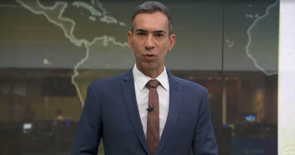 César Tralli no Jornal Hoje, da Globo (Foto: Reprodução / Globo)