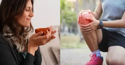Chá potente de colágeno acaba com dores no joelho com 5 ingredientes