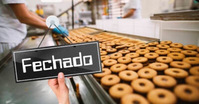 Fábrica de biscoitos fechada (Foto: Reprodução)